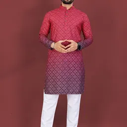CHARLOTTE GRACIOUS Men Ethnic Motifs Printed Kurta-picture-29