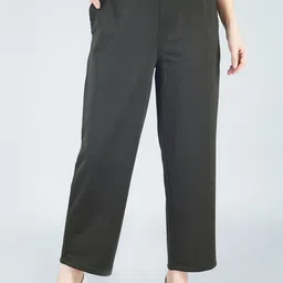 HJ HASASI Women Straight Leg Straight Fit Trousers-image-83