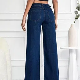 AngelFab Women Relaxed Fit High-Rise Stretchable Jeans image 5