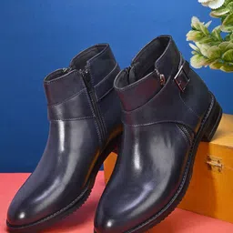 San Frissco Women Buckle Detail Chelsea Ankle Boots-image-1