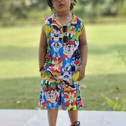 ALANTA Unisex Kids Printed T-shirt with Shorts image 2