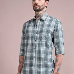 RIGS AND RAGS Men Classic Checked Casual Shirt image 5