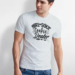 Seekbuylove Typography Printed Round Neck Pure Cotton T-shirt-picture-28