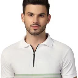 Blisstone Men Striped Polo Collar T-shirt image 2