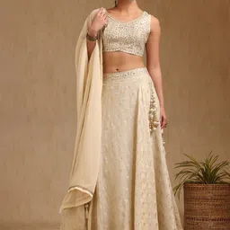 Soch Embroidered Ready to Wear Lehenga & Blouse With Dupatta image 4