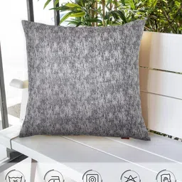 Tesmare Grey Set of 2 Abstract Velvet Square Cushion Covers image 2