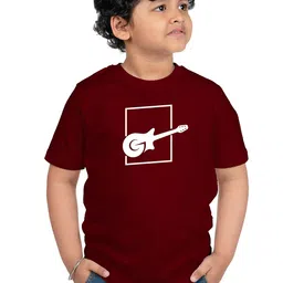 Chombooka Kids Printed Monochrome Pure Cotton T-shirt-image-16