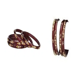 1ST TIME Set of 8 Stone Studded Bangle-image-46