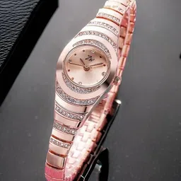 Skylark Girls Embellished Dial & Bracelet Style Straps Analogue Watch Y_fan-roseGold-Girls-image-2