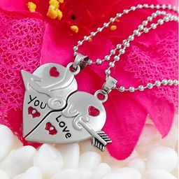 J.S ENTERPRISES Heart Shaped Pendants with Chains-picture-5