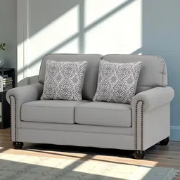 Royaloak Grey Three Seater Sofa With Cushion-image-18