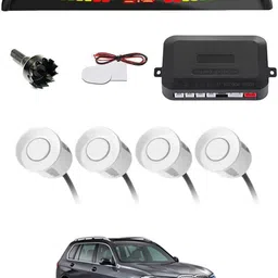 intenzo Universal 4 White Reverse Parking Sensor With LED Display For Cars-314 Safety of Passengers/Car One Alarm Kit-109 Parking Sensor-picture-17