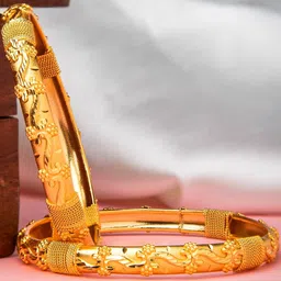 FAA FASHION Set of 2 Gold Plated Copper Bangles image 5