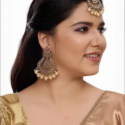 R A Enterprises Gold-Toned Alloy Gold-Plated Jewellery Set-picture-23