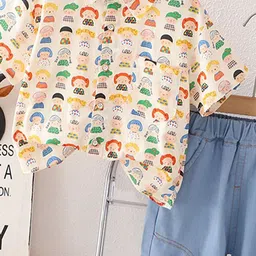 INCLUD Boys Printed Short Sleeves Shirt With Shorts image 3