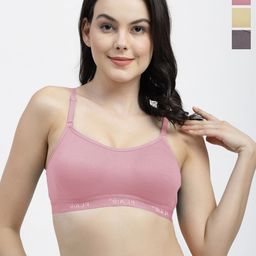 SHYAM SONS FLAIR Brezza Pack Of 3 Women Full Coverage Seamless Sports Bra-picture-18