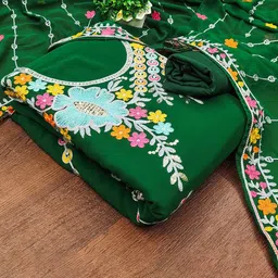 SAINOOR Embroidered Silk Georgette Unstitched Dress Material-picture-31