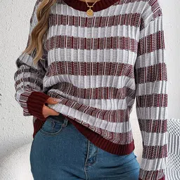 Mast & Harbour Women Striped Pullover-picture-23