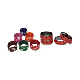 SOMIL Set Of 28 Glass Bangles-picture-42
