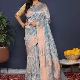 amirat Woven Design Zari Pure Silk Banarasi Saree-picture-24