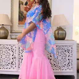 Swadeshi Shringaar Printed Tunic & Sharara Co-Ord Set image 3