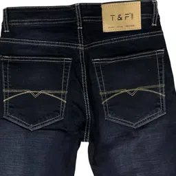t&f x.d.n.m Men Slim Mid Rise Black Jeans image 4