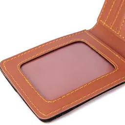 walletadda Men Ethnic, Casual, Evening/Party, Formal, Travel, Trendy Tan Artificial Leather, Genuine Leather Wallet image 3