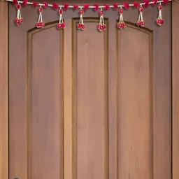 eCraftIndia Red & White Flower Toran-picture-32