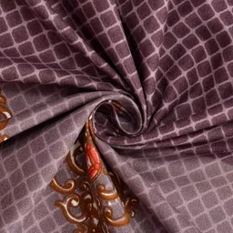 RIDHAAN Brown 220 TC Queen Bedsheet with 2 Pillow Covers image 4