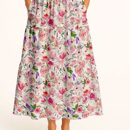 Moomaya Women Printed Tiered Maxi Skirt-picture-16