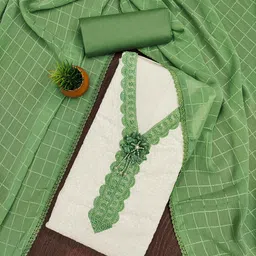 SAINOOR Embroidered Pure Cotton Unstitched Dress Material-picture-35