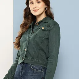 Aarika Spread Collar Denim Jacket image 3