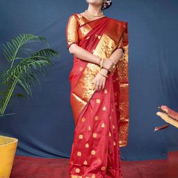 Mitera Woven Design Zari Silk Blend Saree-picture-40