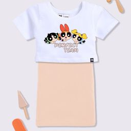 YK X Minute Mirth Girls PowerPuff Girls Print Dress with T-shirt-picture-49