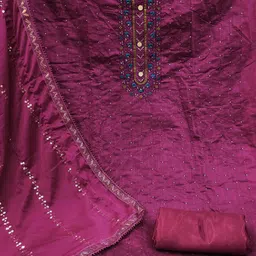 KALINI Embroidered Unstitched Dress Material image 2