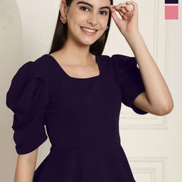 Metronaut Pack of 2 Women Solid Regular Top-picture-34
