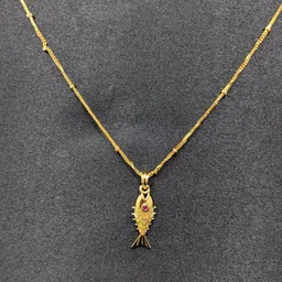 Nawab Collection Gold-Plated Brass Pendants with Chains-image-14
