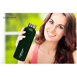 Caspian Green & White Single Stainless Steel Printed Single Wall Vacuum Water Bottle image 2