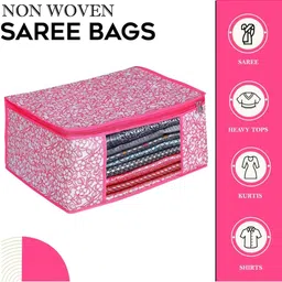 AMAK INC Pink Fabric Multi-Utility Wardrobe Organisers image 3