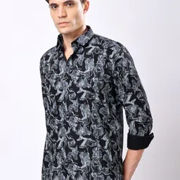 Stylox Men Abstract Printed Spread Collar Casual Shirt image 3