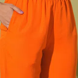 Moda Rapido Women Striped Printed Anarkali Kurta with Trousers & Dupatta image 3