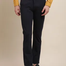 Turtle Men Solid Relaxed Slim Fit Chinos Trousers-picture-21