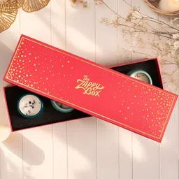 The Zappy Box Sea Green & White 4 pieces Tea Light Candle image 5