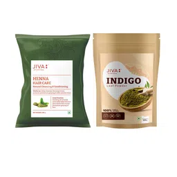 Jiva Set Of 2 Henna & Indigo Powder Hair Color- 200 g Each-image-3