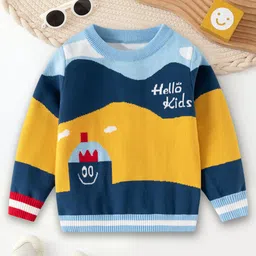 YK Boys Colourblocked Sweater Pullover-picture-15