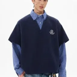 KPOP Men Pullover with Embroidered Detail image 5