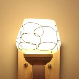 1ST TIME Black & White 4 Pcs Printed Glass Frustum Shaped Wall Lamps image 4