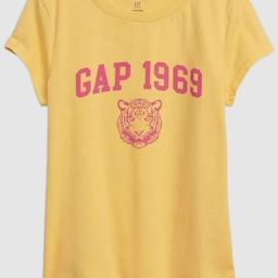 GAP Girls Logo Graphic Crew Neck Organic Cotton T-Shirt-picture-32