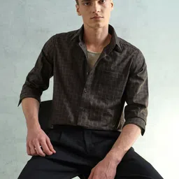 Arrow New York Men Slim Fit Checked Casual Shirt-picture-32