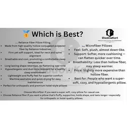 Shadowkart White 2 Pieces Fibre Filled Polyester Ultra Soft Sleep Pillows image 4